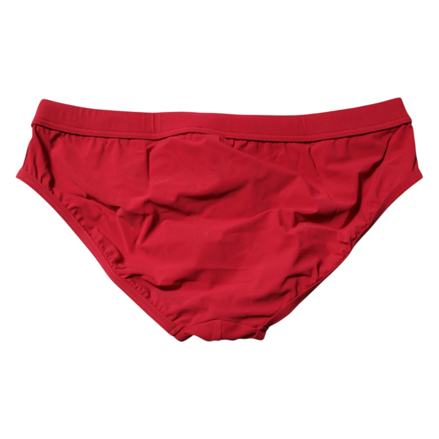 Red Drawstring Men Beachwear Brief Swimwear