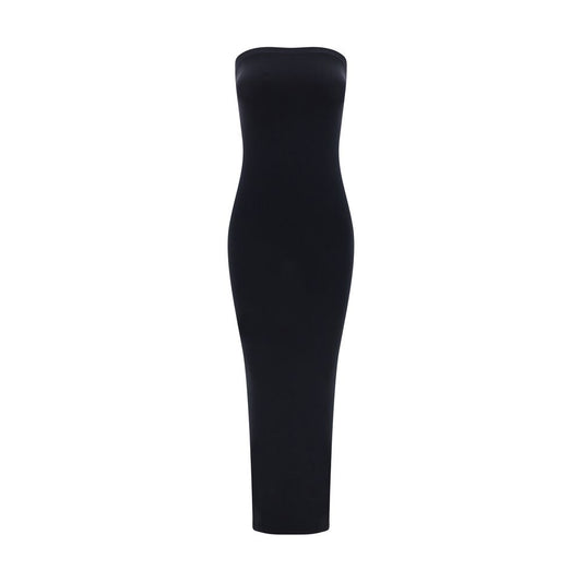 Black Cotton Casual Dress