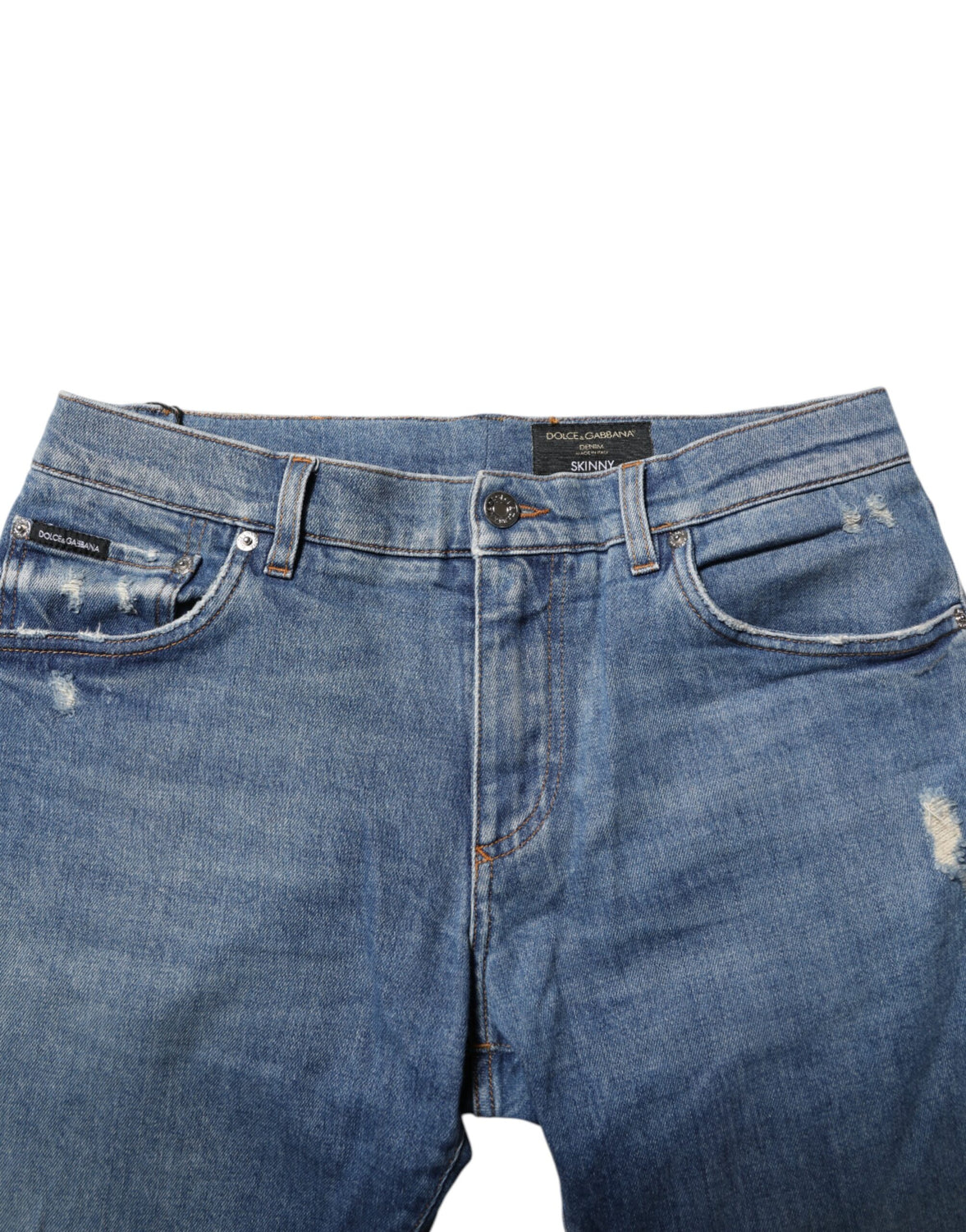 Blue Cotton Logo Plaque Denim Jeans