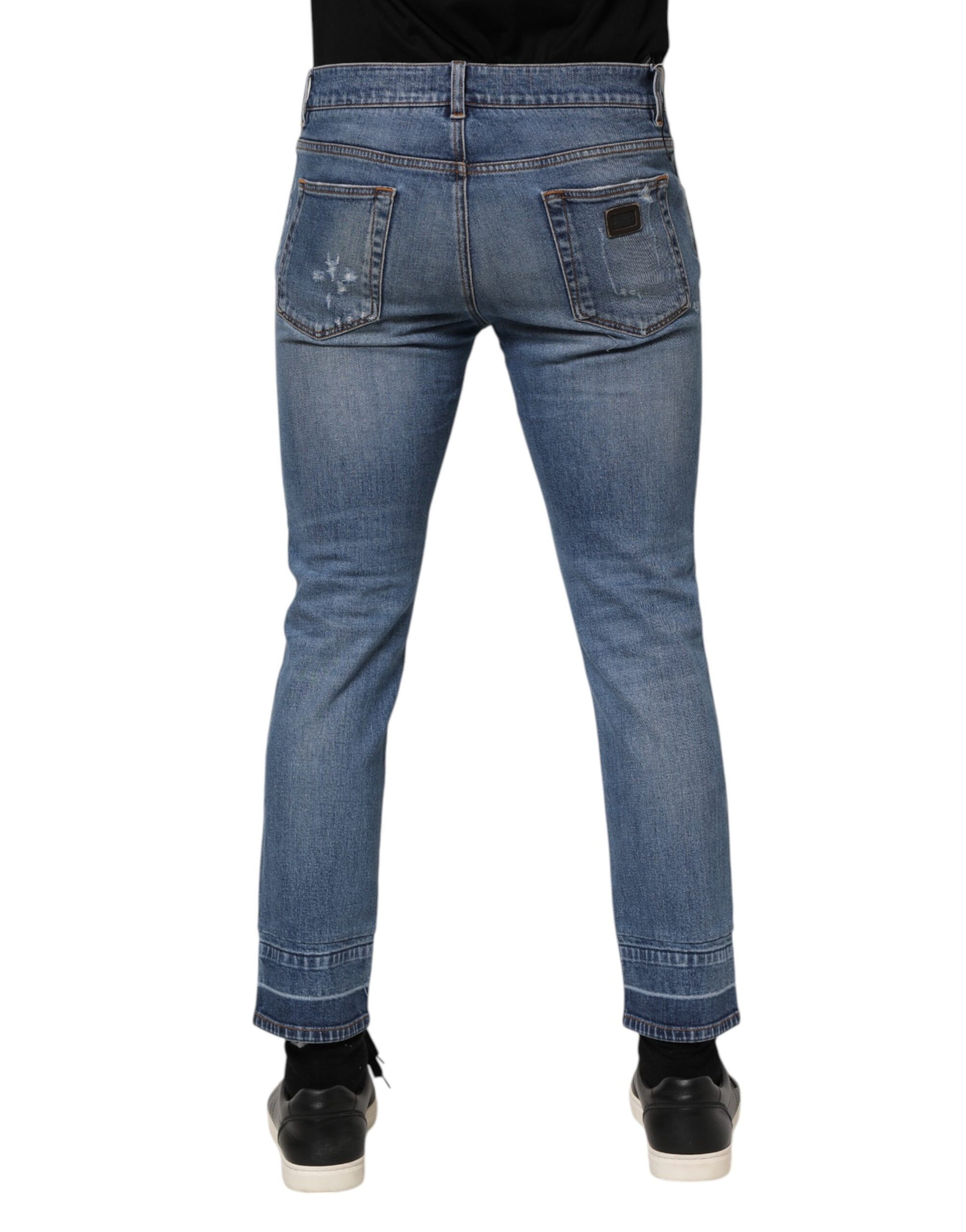 Blue Cotton Logo Plaque COMFORT Denim Jeans