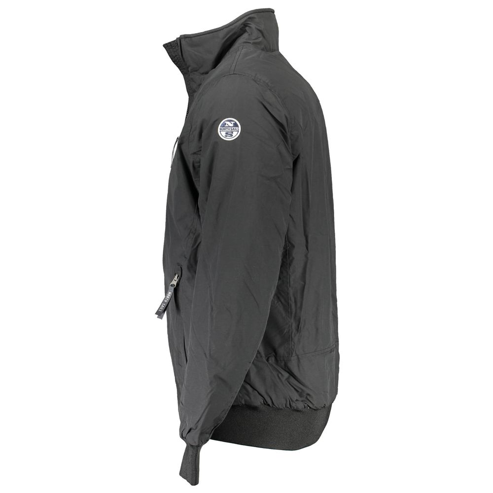 Black Polyester Men's Jacket