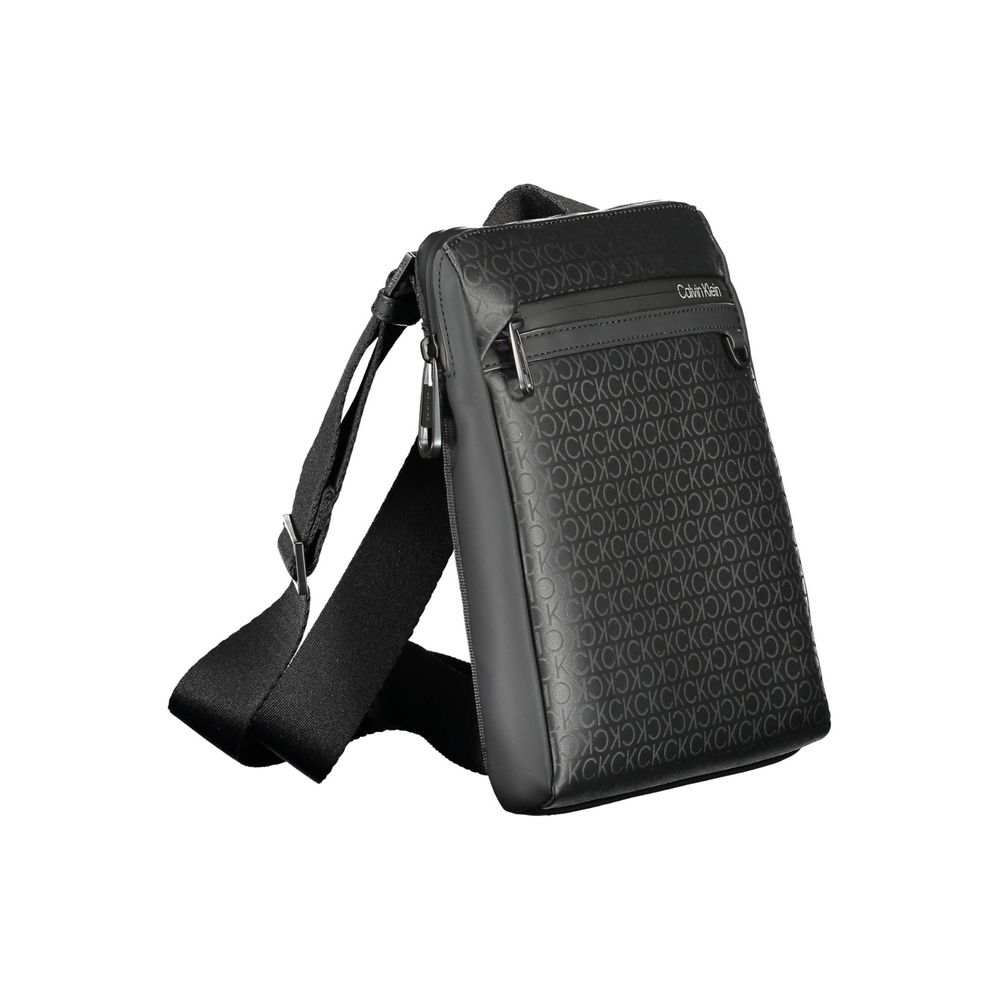 Black Polyester Shoulder Bag