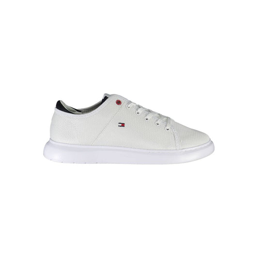 White Polyester Sneaker