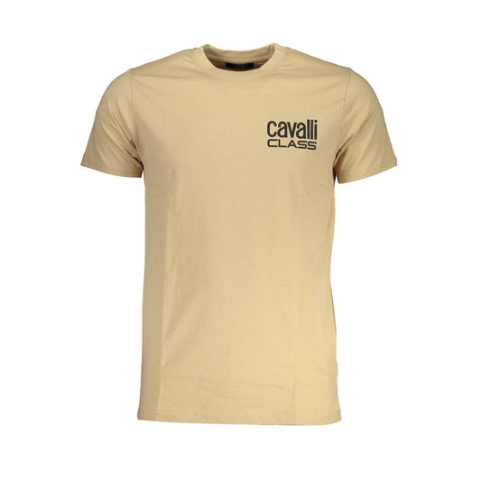 Beige Cotton Men T-Shirt