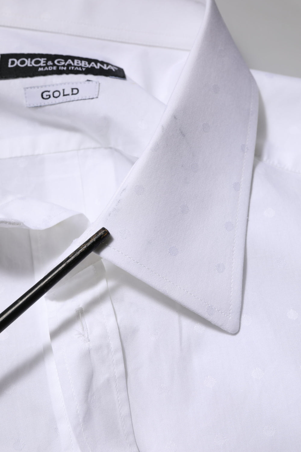 White Cotton GOLD Dress Formal Shirt