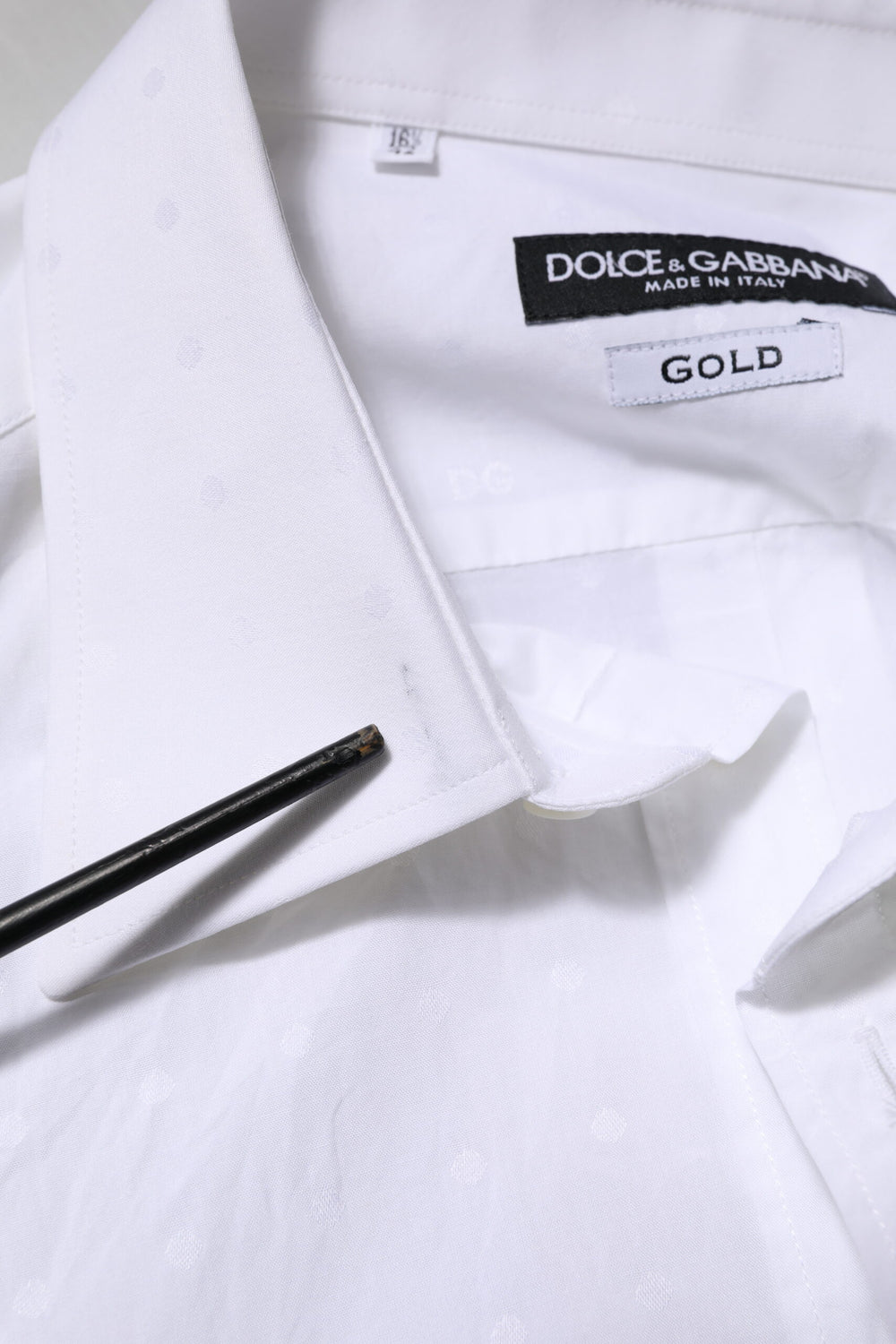 White Cotton GOLD Dress Formal Shirt