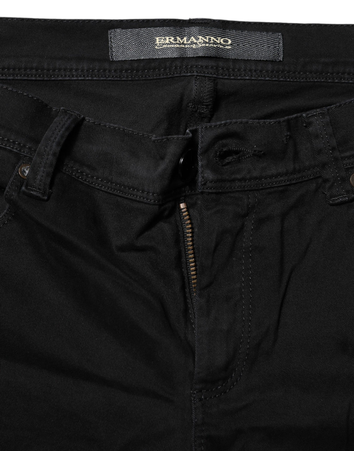Black Cotton Stretch Flared Bootcut Denim Jeans