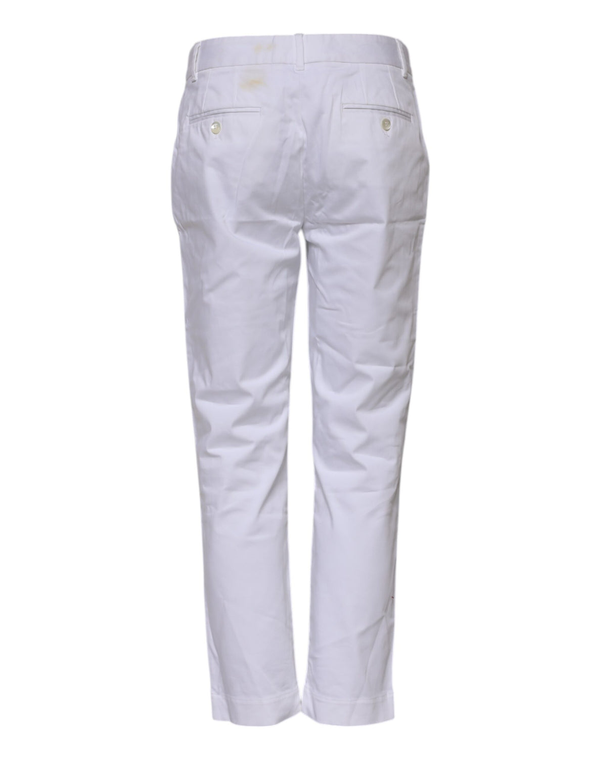 White Cotton Stretch Mid Waist Jeans