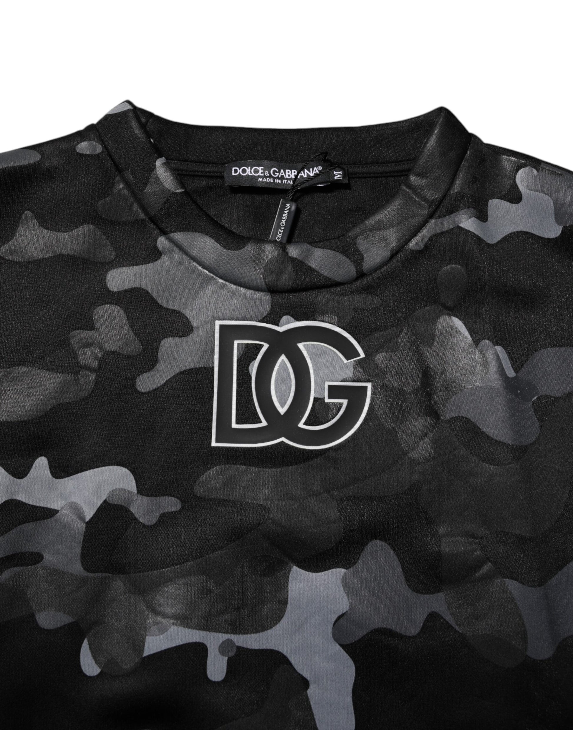 Black Camouflage Pullover Sweatshirt Sweater