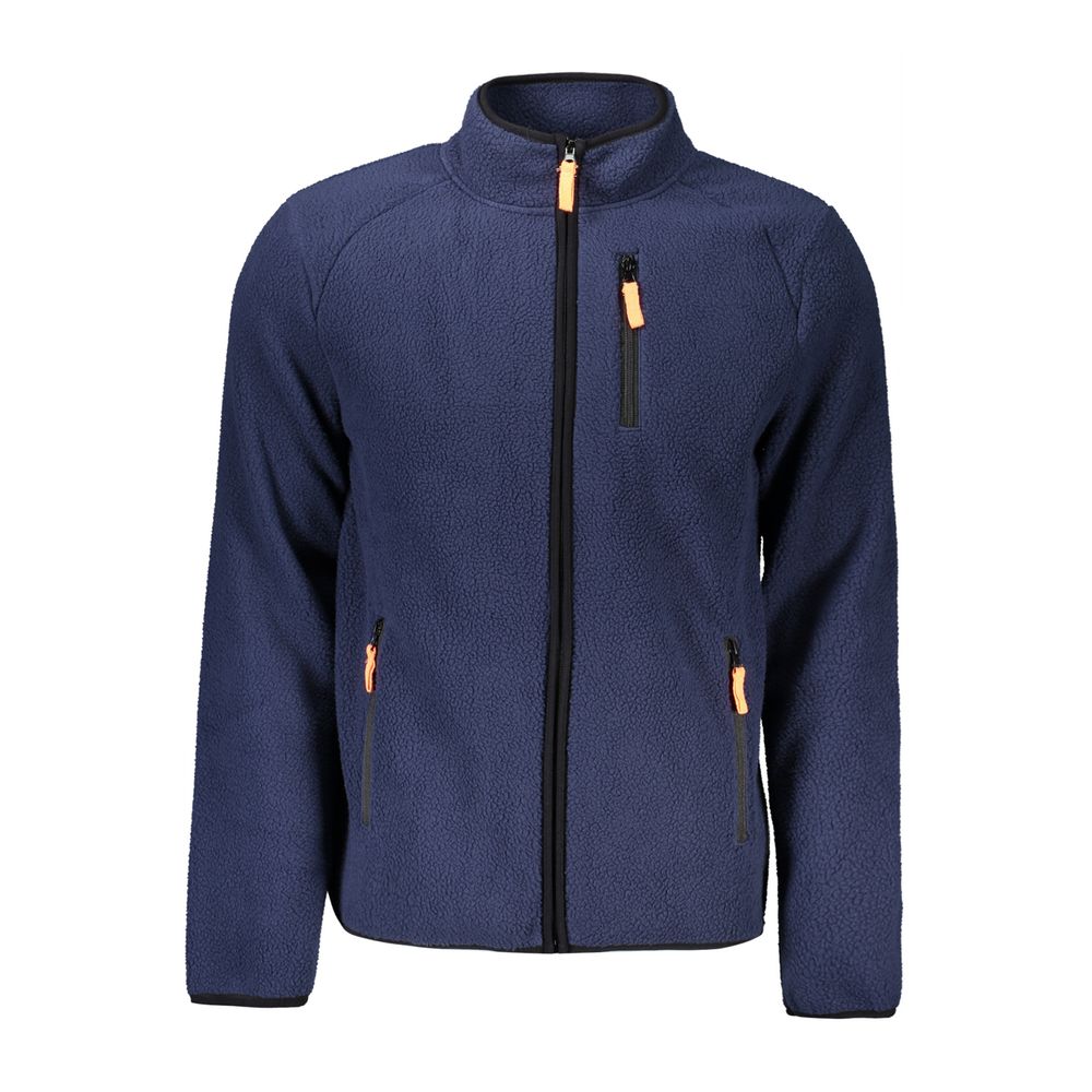 Blue Polyester Men Sweater