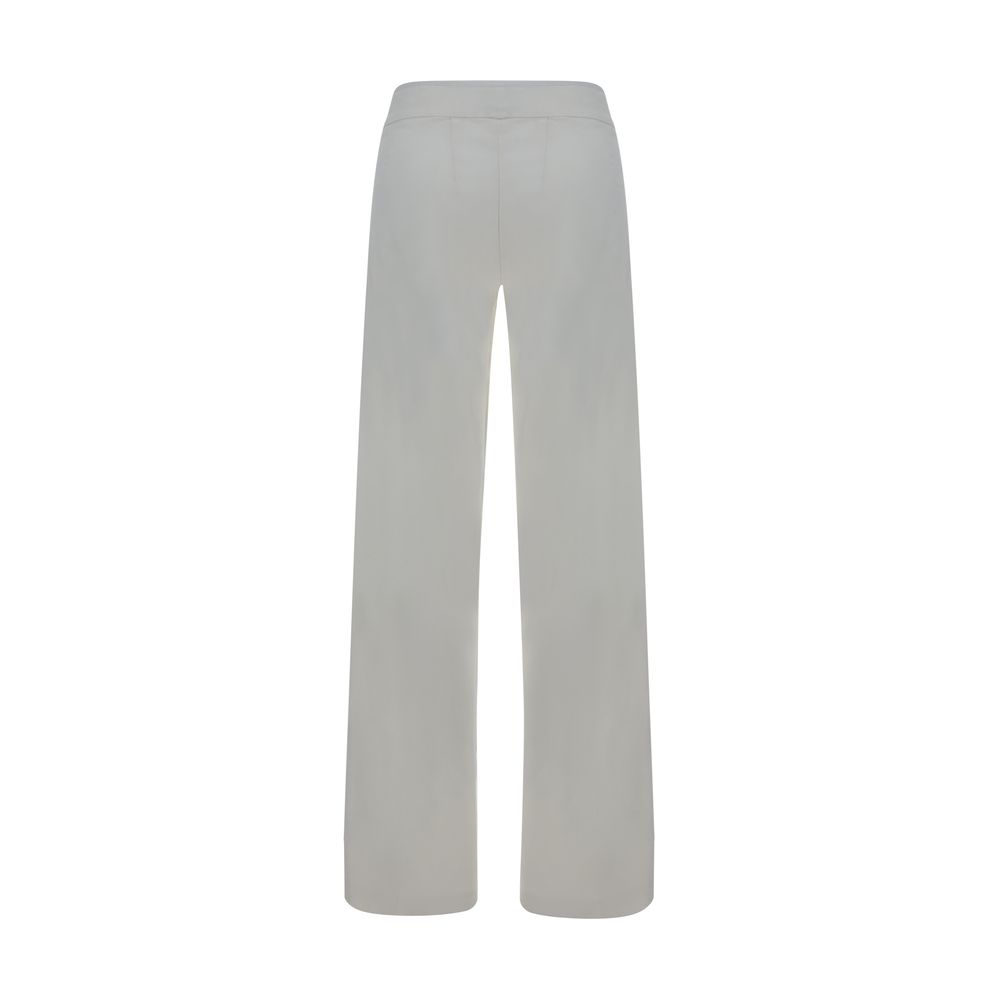 White Rayon Casual Pants