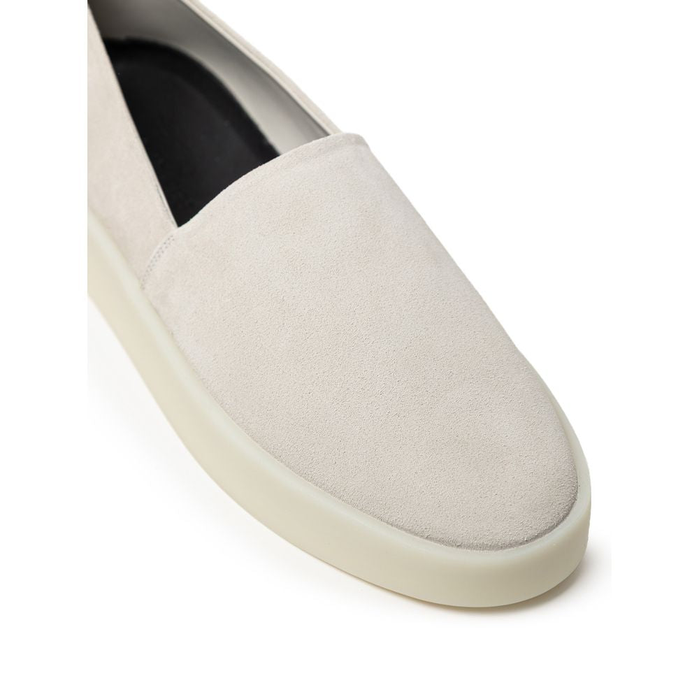 Gray Leather Moccassin