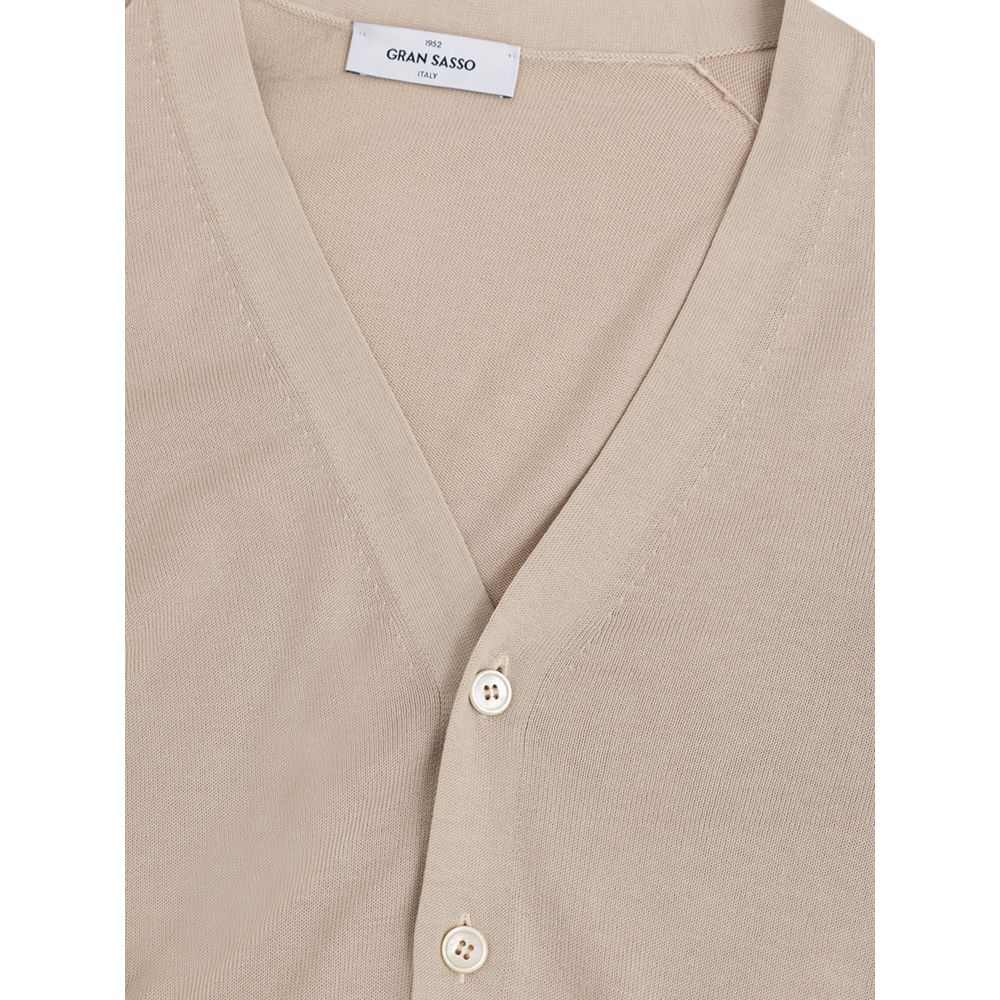 Beige Cotton Cardigan