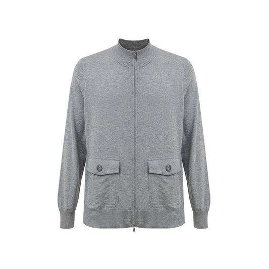 Gray Cotton Cardigan
