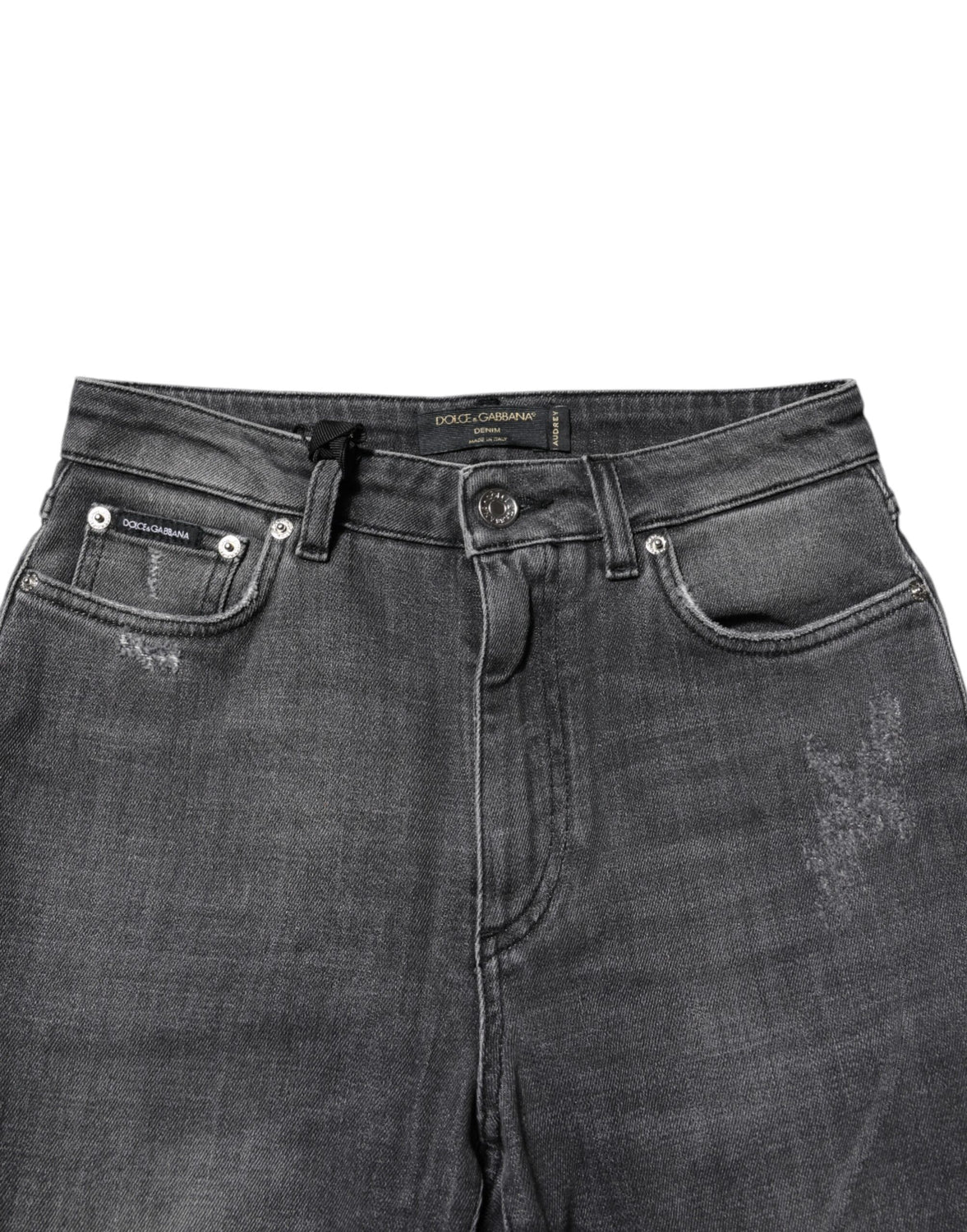 Dark Gray AUDREY Cotton Skinny Denim Jeans