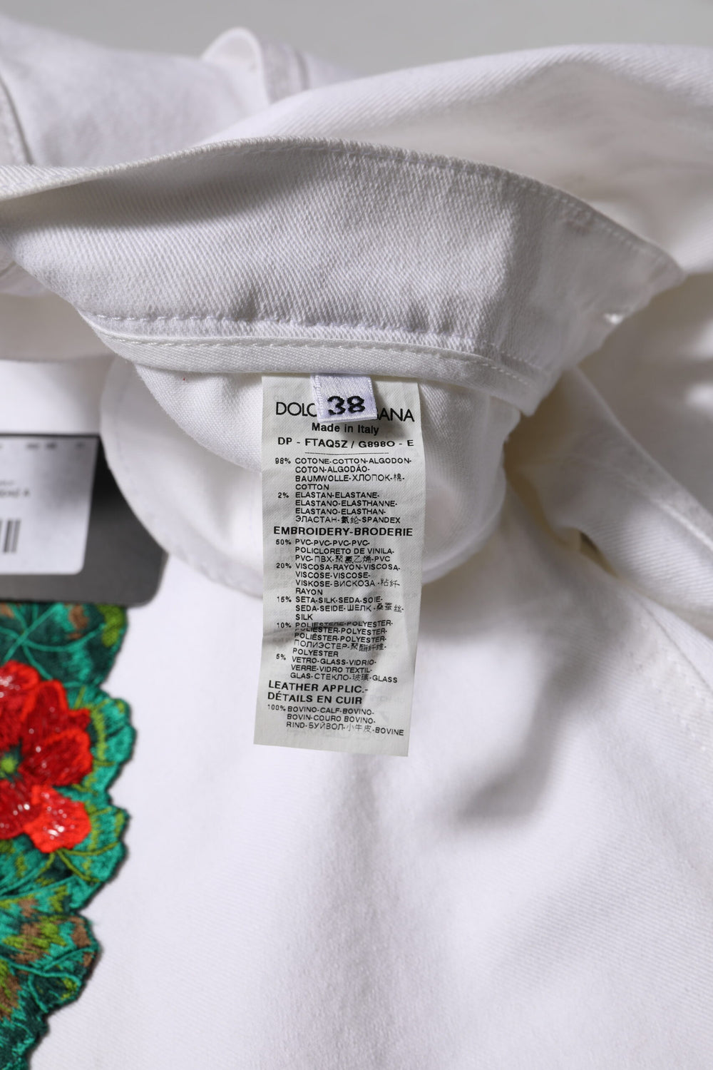 White Floral Embroidery GIRLY Denim Jeans