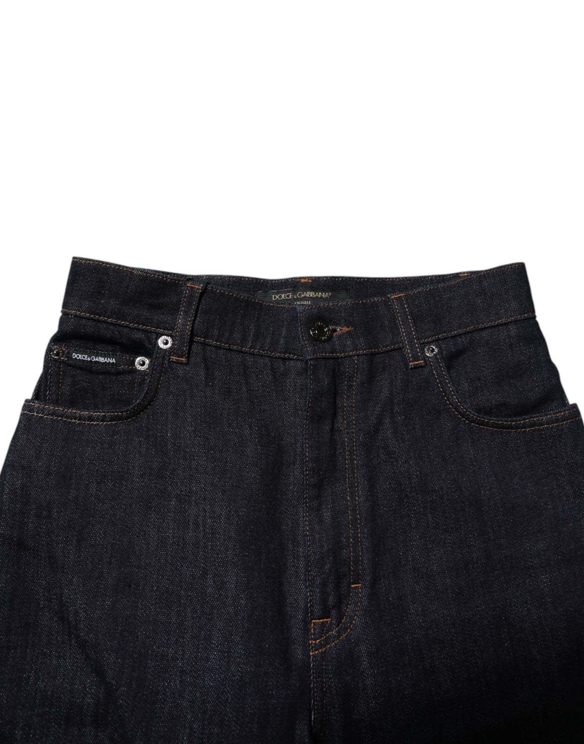 Blue Cotton High Waisted Flared Denim Jeans