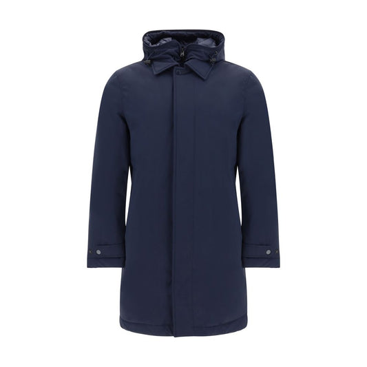 Blue Polyester Coat
