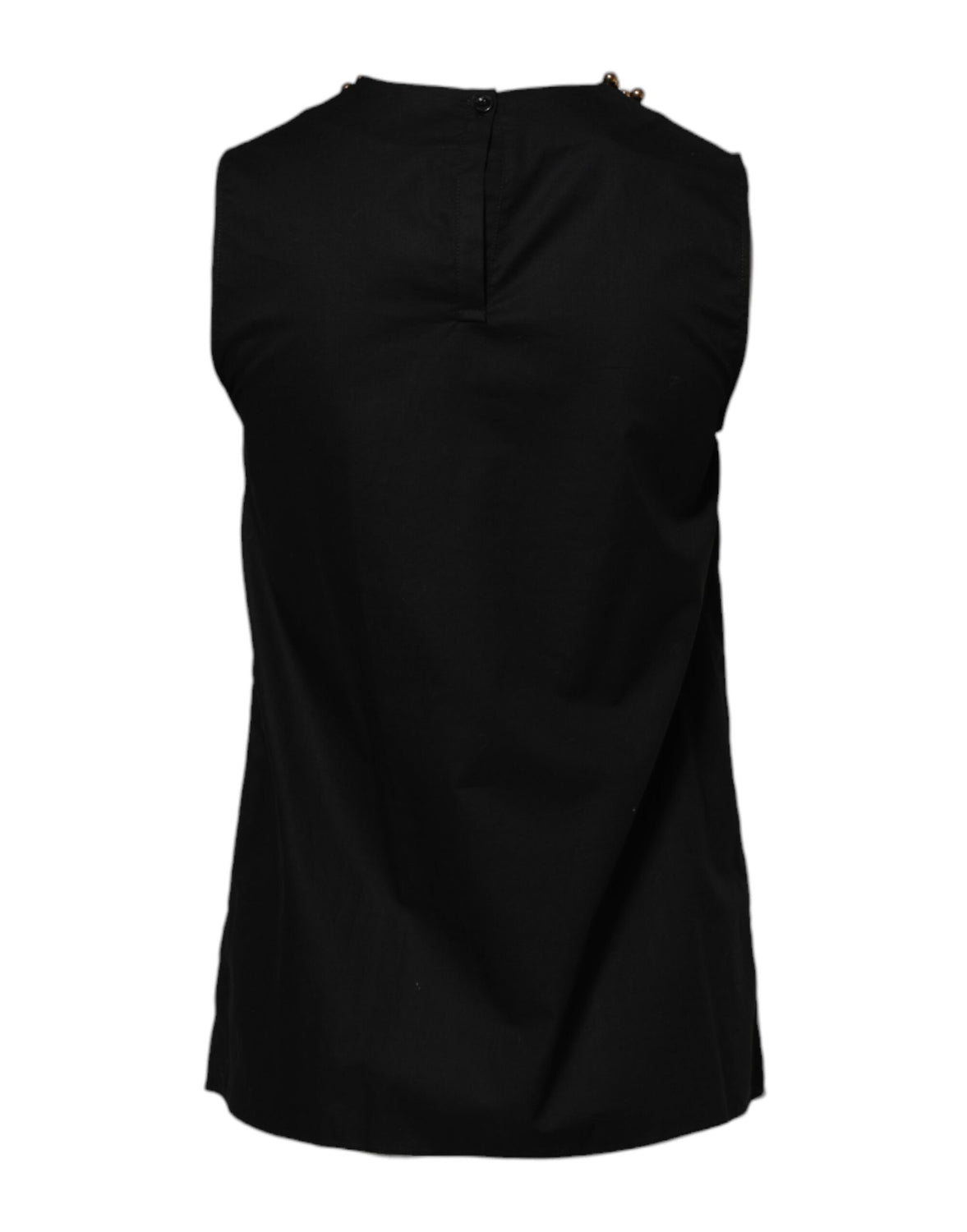 Black Cotton Sleeveless Women Tank T-shirt