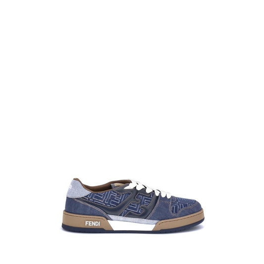 Blue Cotton Low Top Sneakers