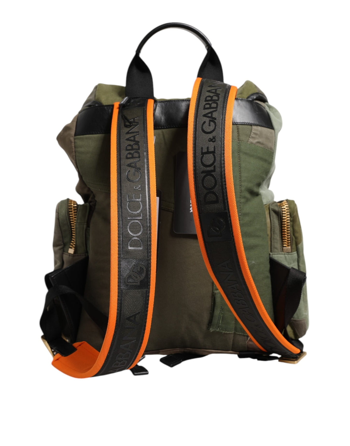 Military Green Patchwork Rucksack Backpack Bag