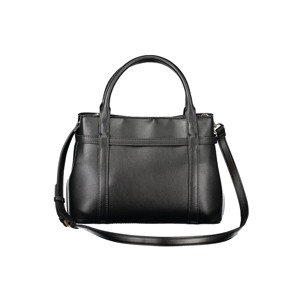Black Polyethylene Women Handbag