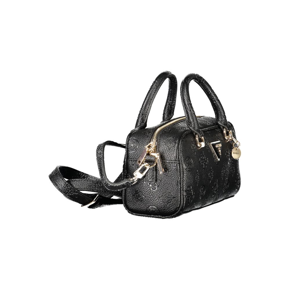 Black Polyethylene Women Handbag