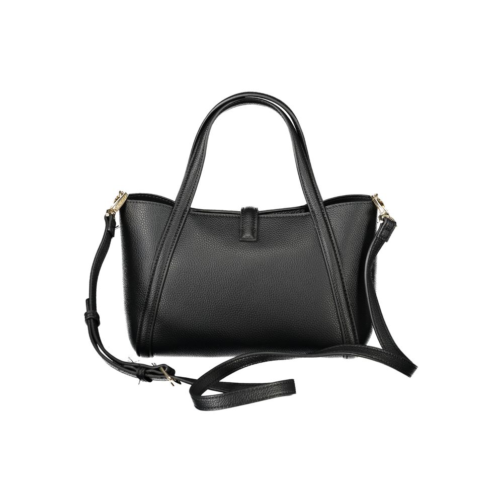 Black Polyethylene Women Handbag