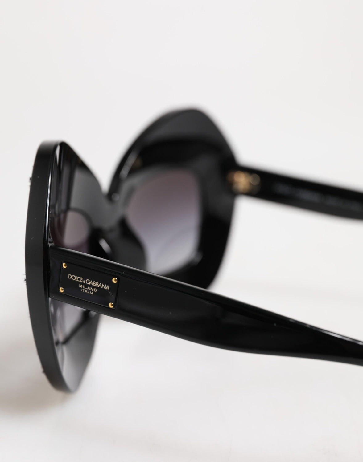 Black White PIED DE POULE Print Oversized Shades Sunglasses