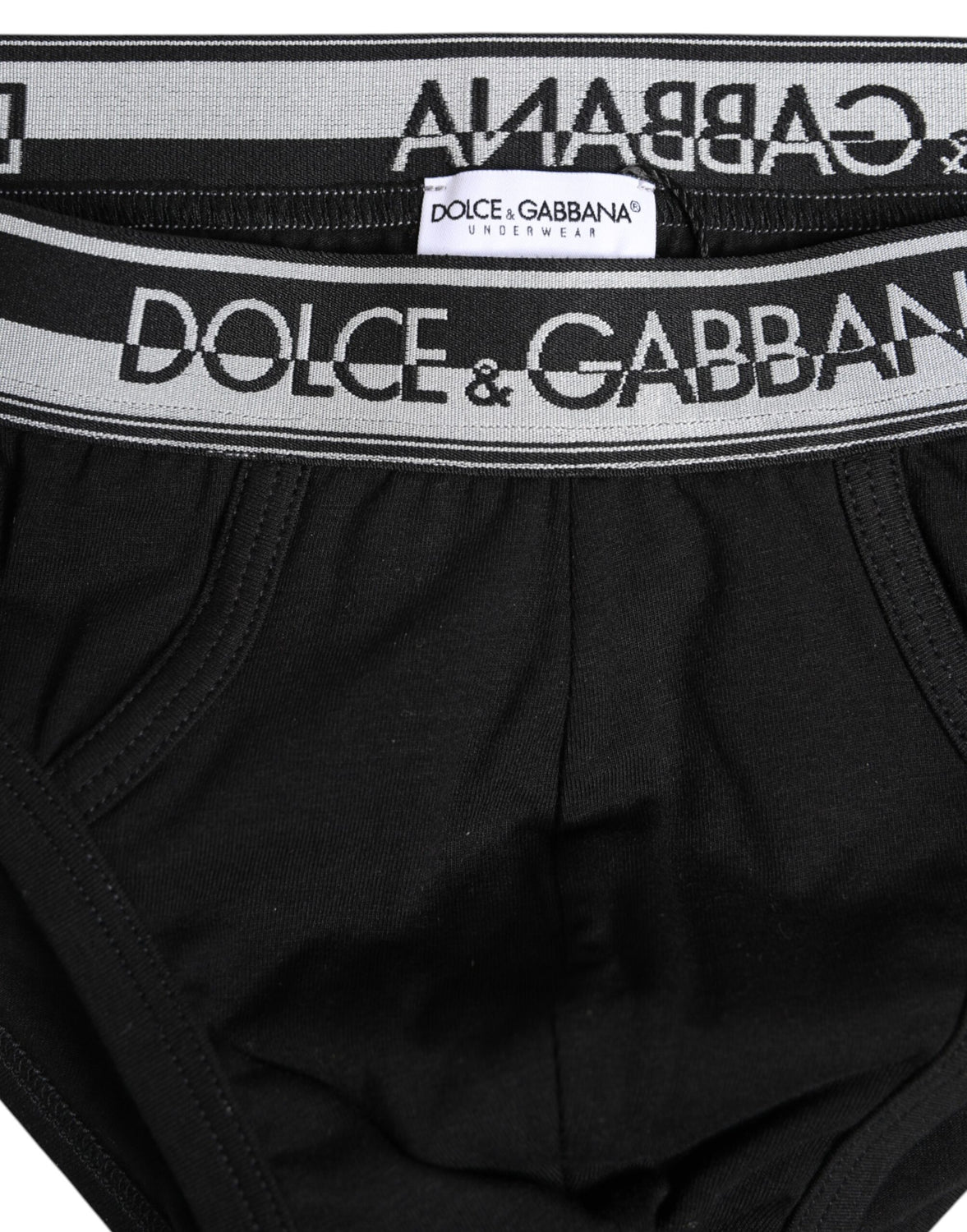 Black Cotton Stretch Regular Brief Underwear
