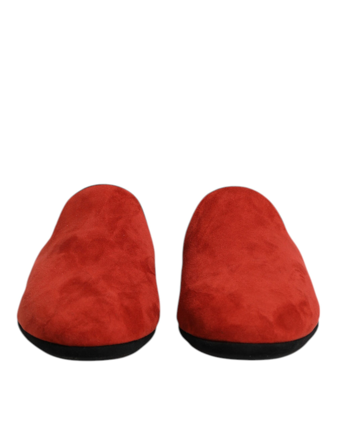 Orange Suede Slides Flat Slipper Shoes