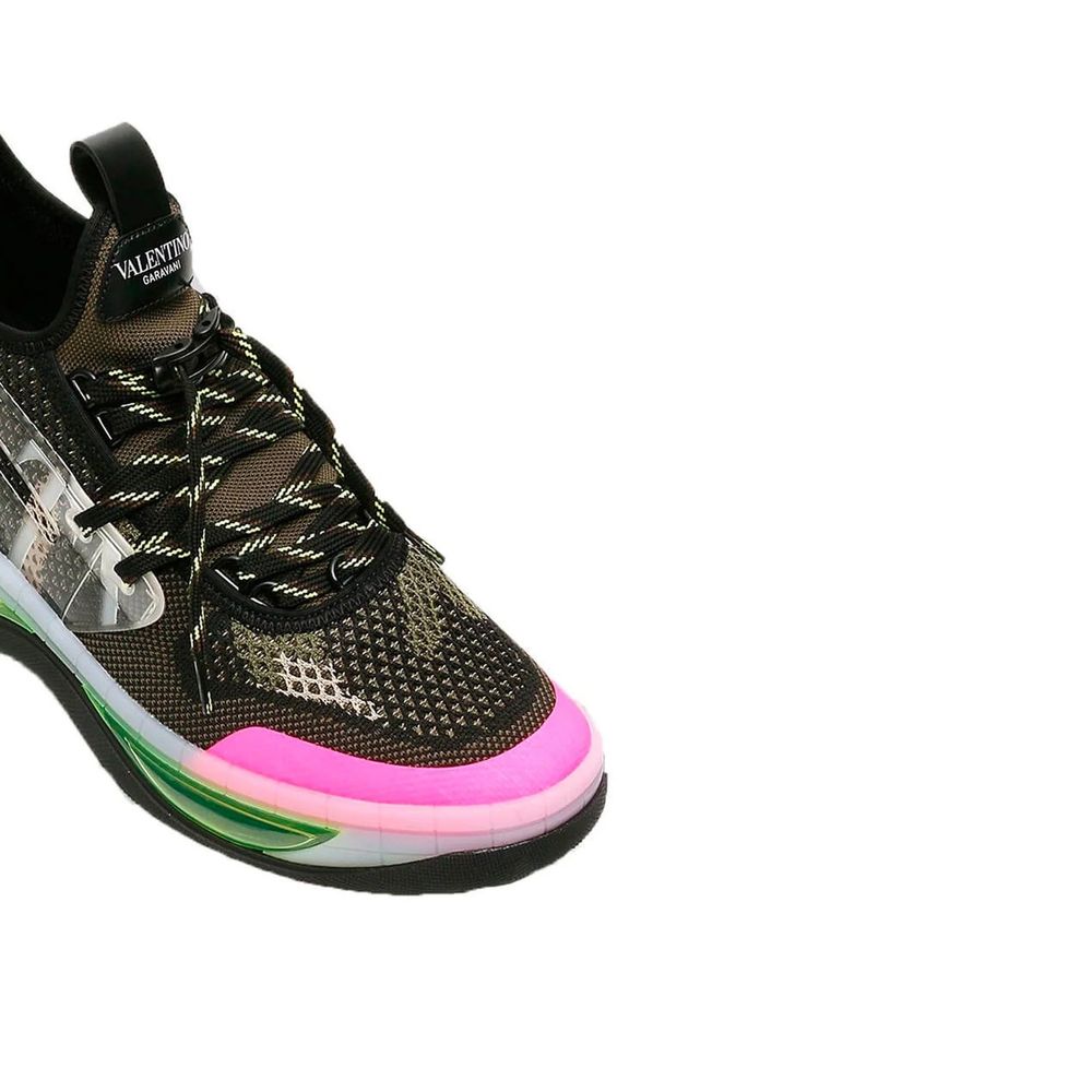 Black Fabric Athletic Sneakers