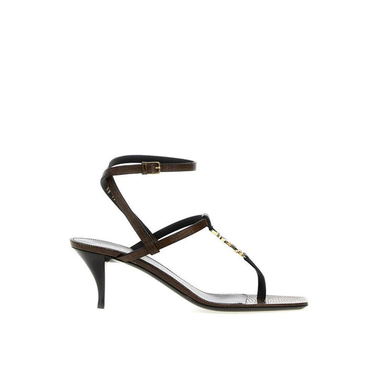 Brown Calfskin Platform Sandals