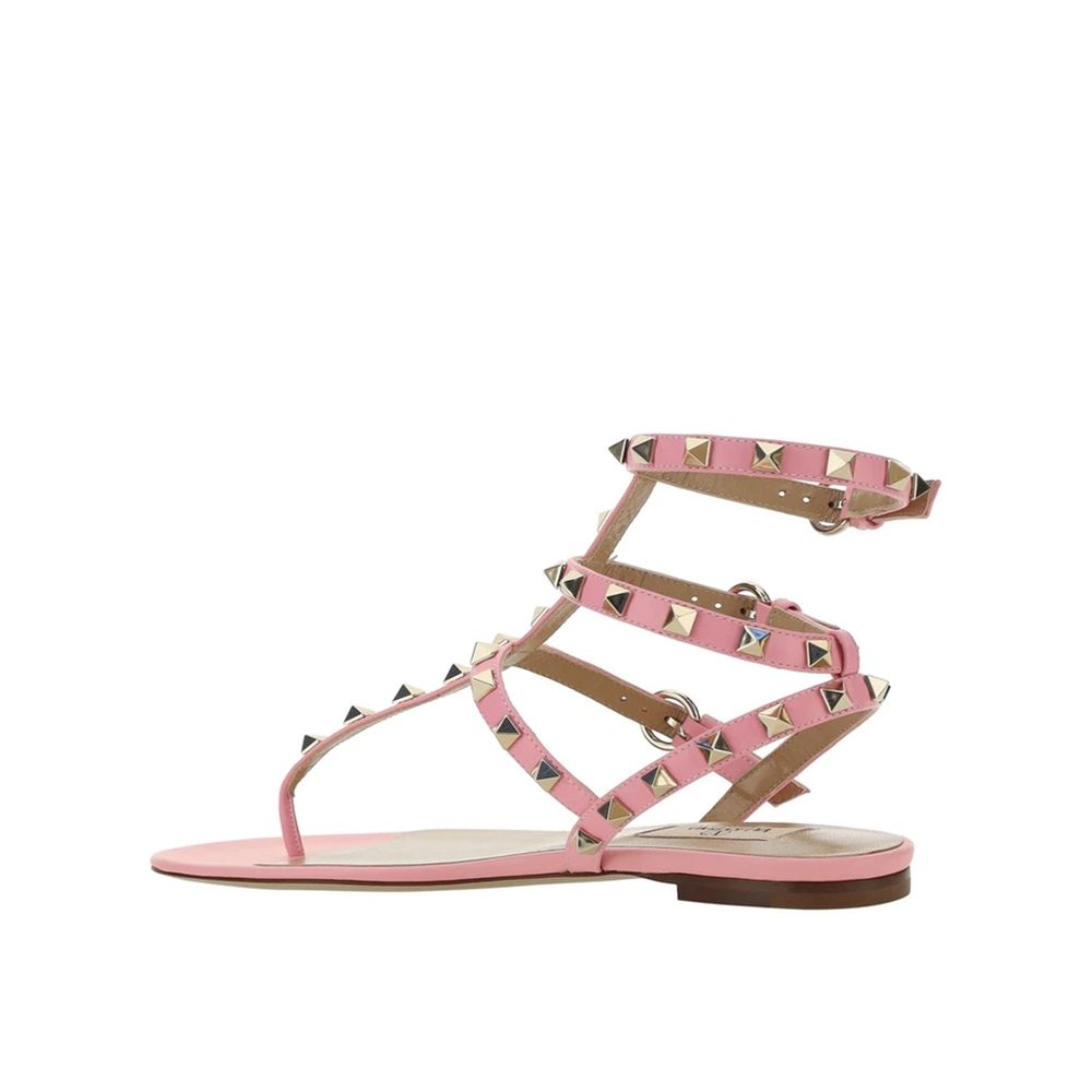 Multicolor Calfskin Strap-On Sandals