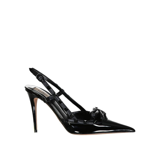 Rockstud Leather Slingback Pumps
