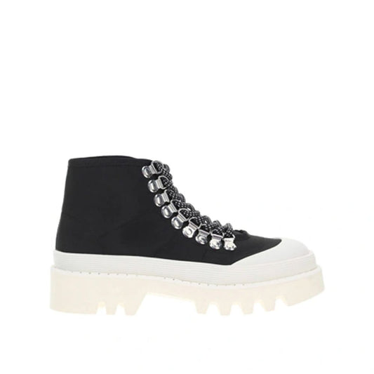 Black Canvas Chunky Sneakers