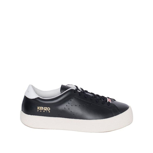 Black Calfskin Low Top Sneakers