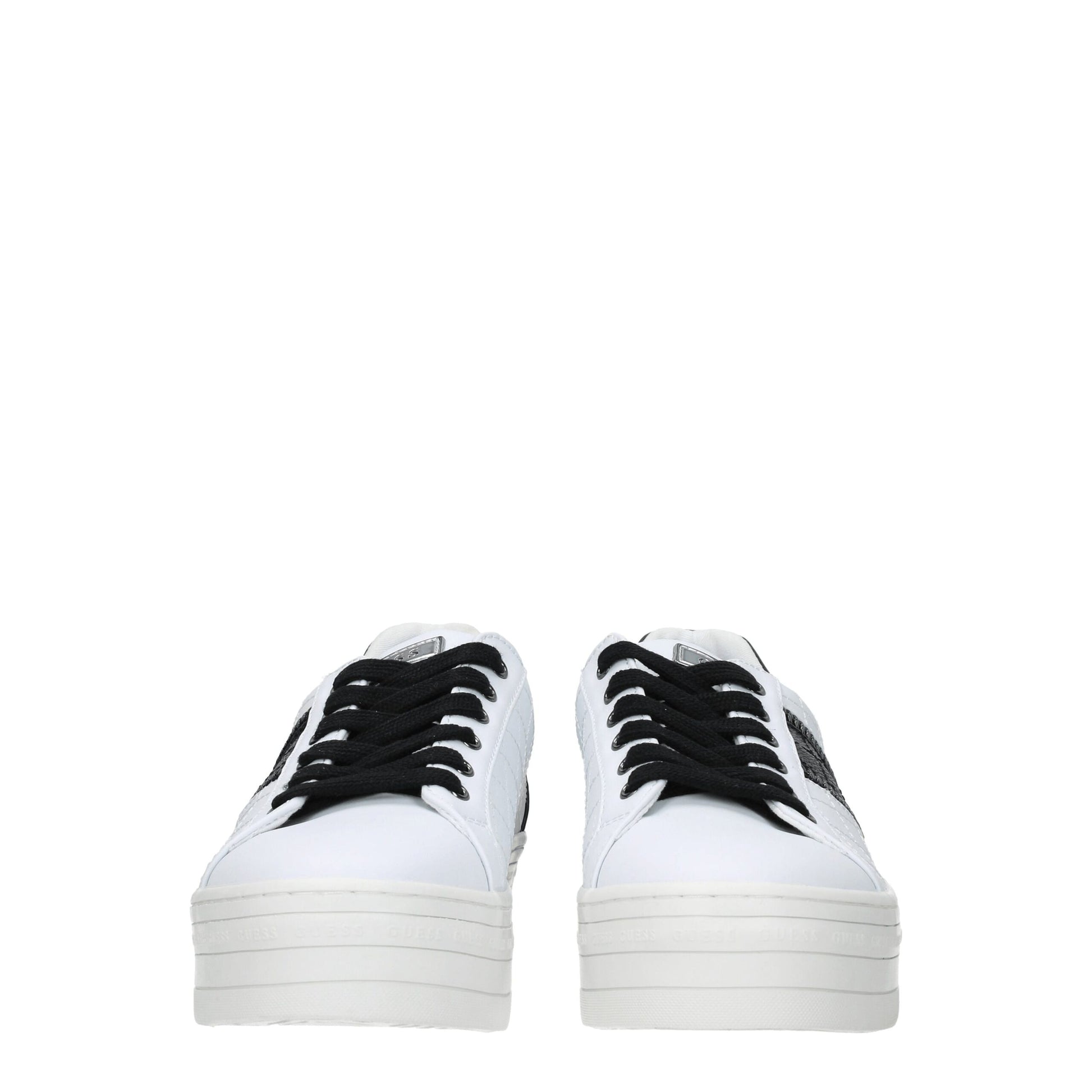 White Polyethylene Platform Sneakers