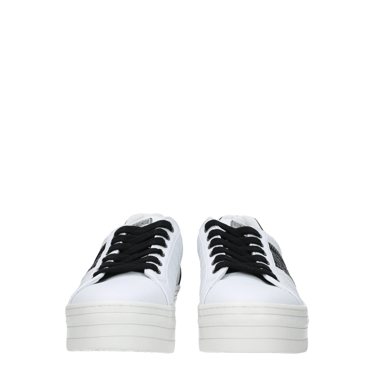 White Polyethylene Platform Sneakers