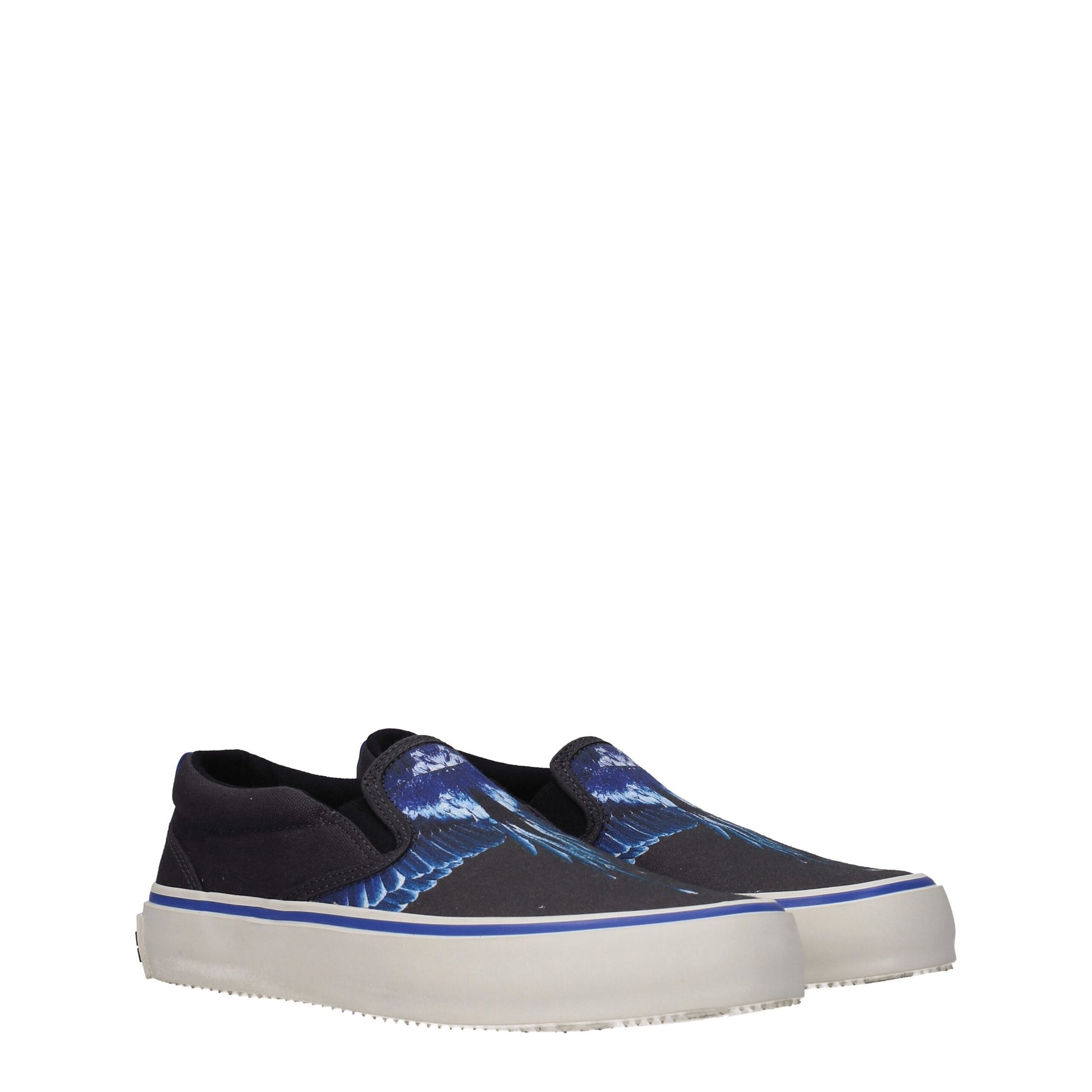 Black Fabric Slip-On Loafers