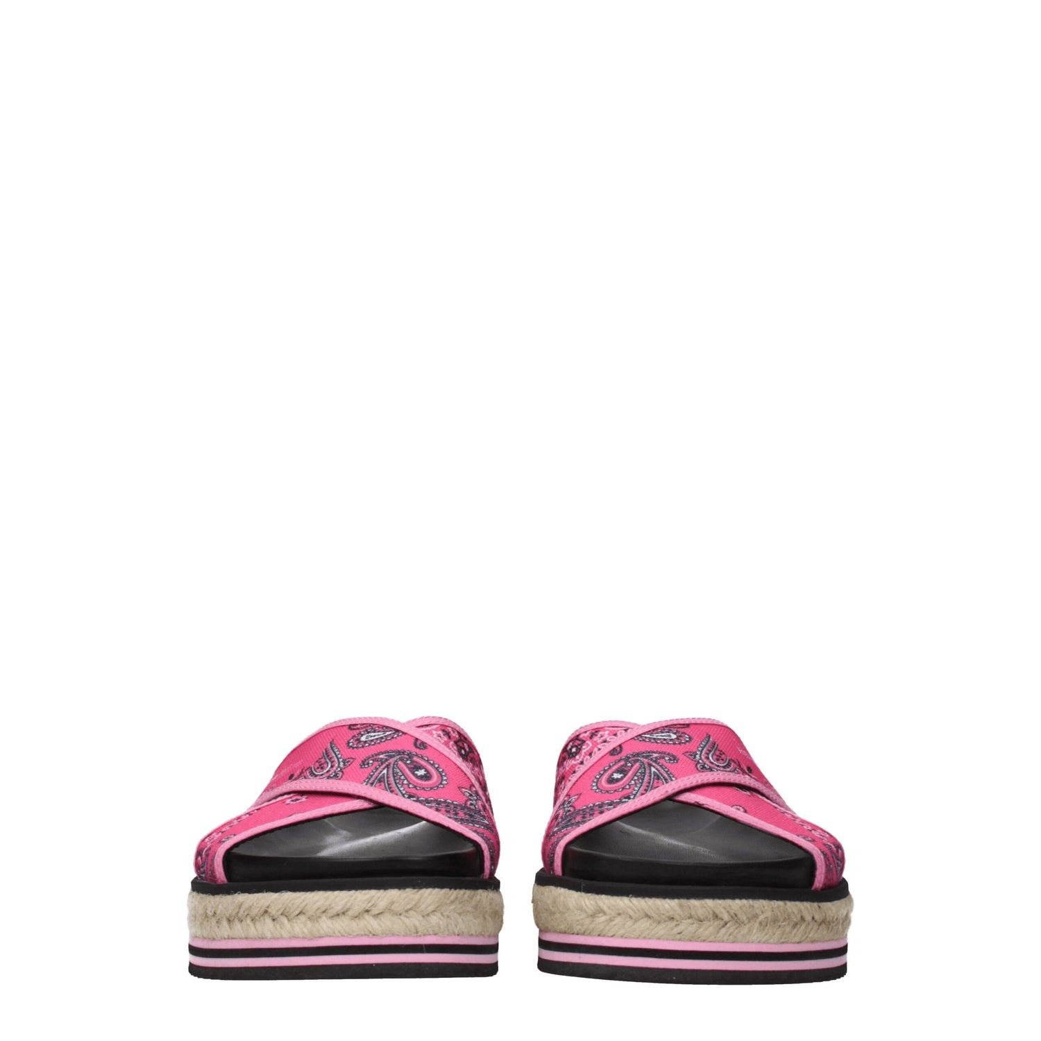 Pink Fabric Slippers Sandals