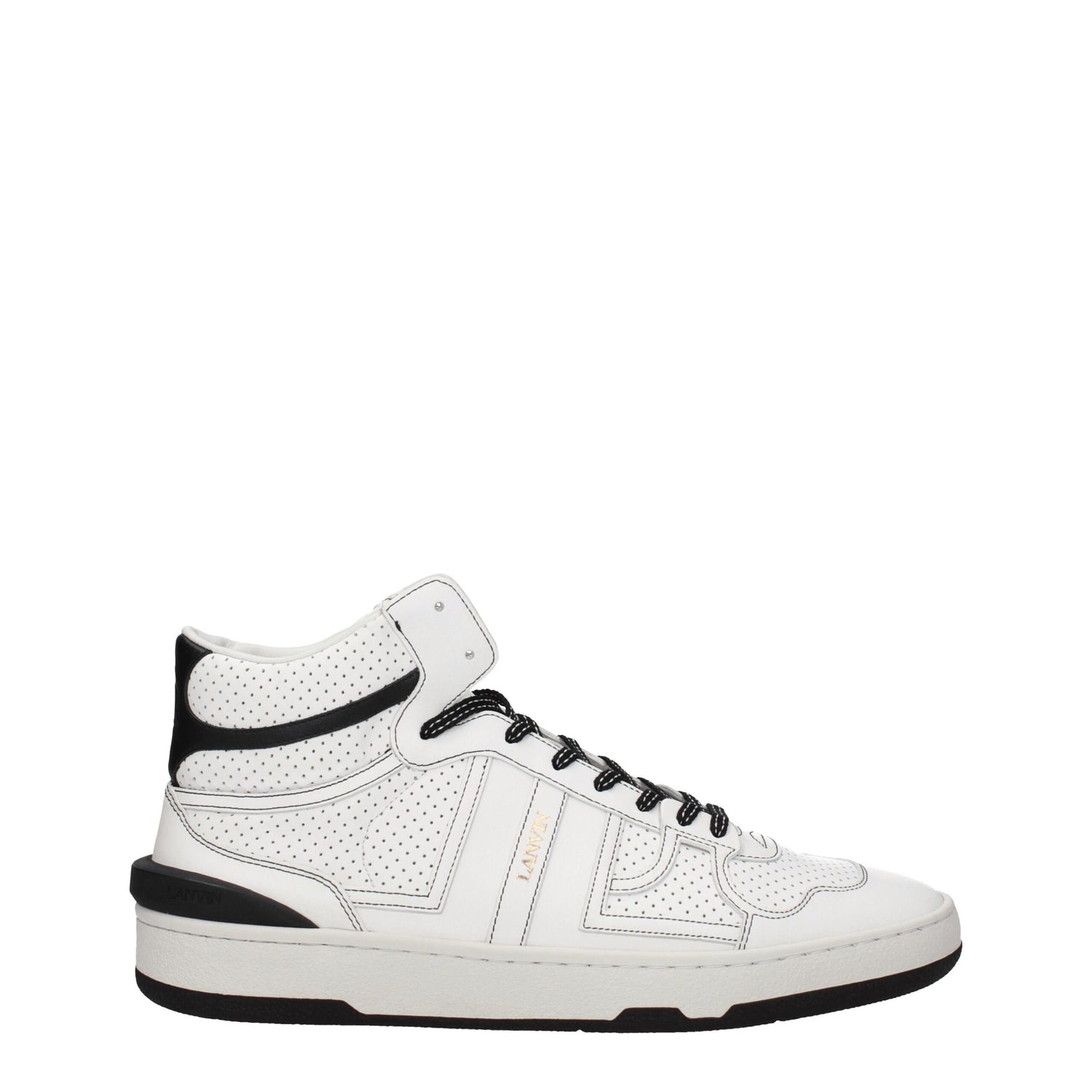 White Leather High Tops