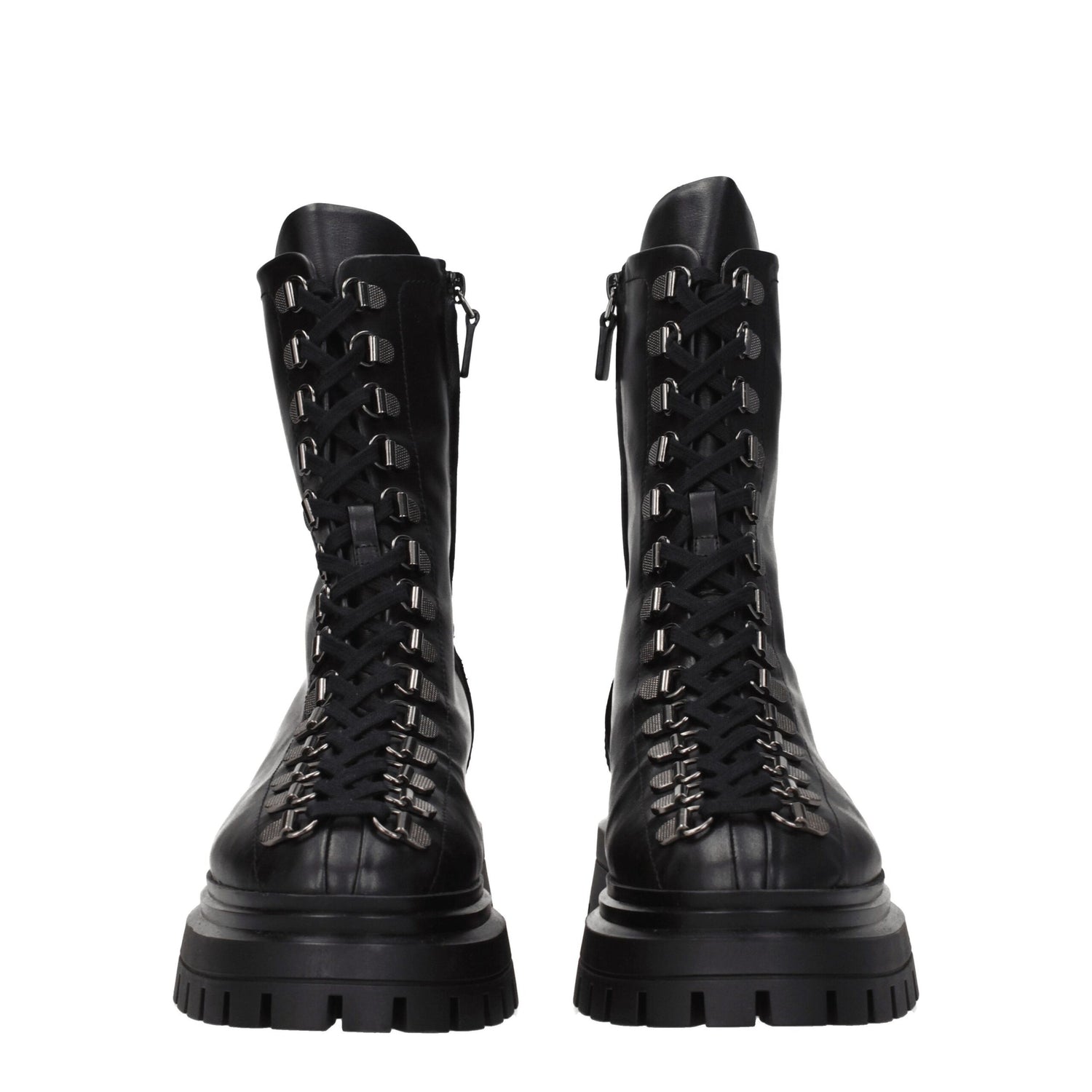 Black Leather Ankle Boots