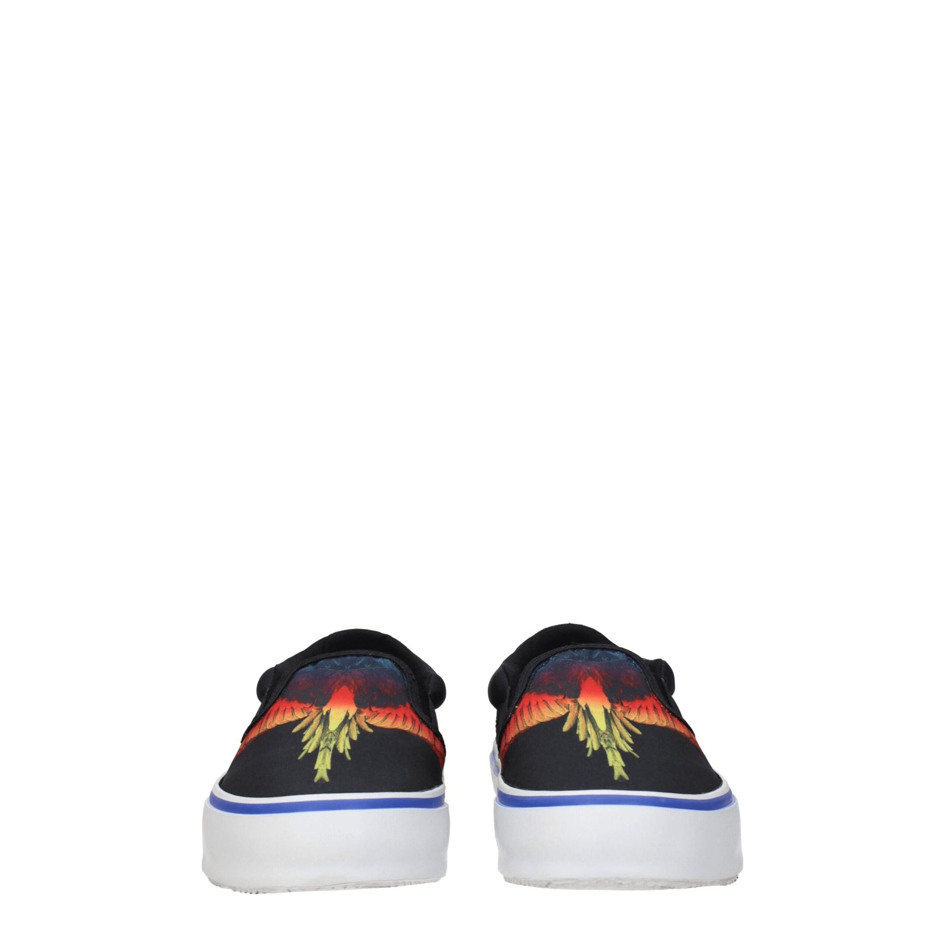 Black Fabric Slip-On Loafers