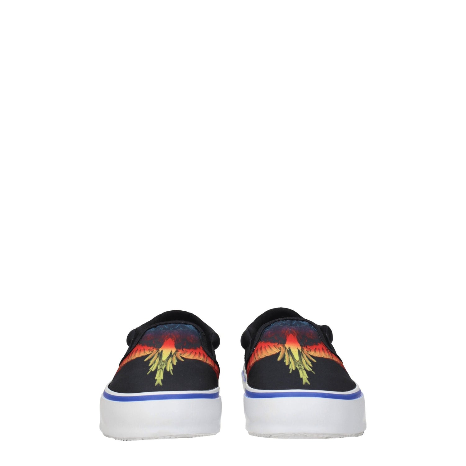 Black Fabric Slip-On Loafers