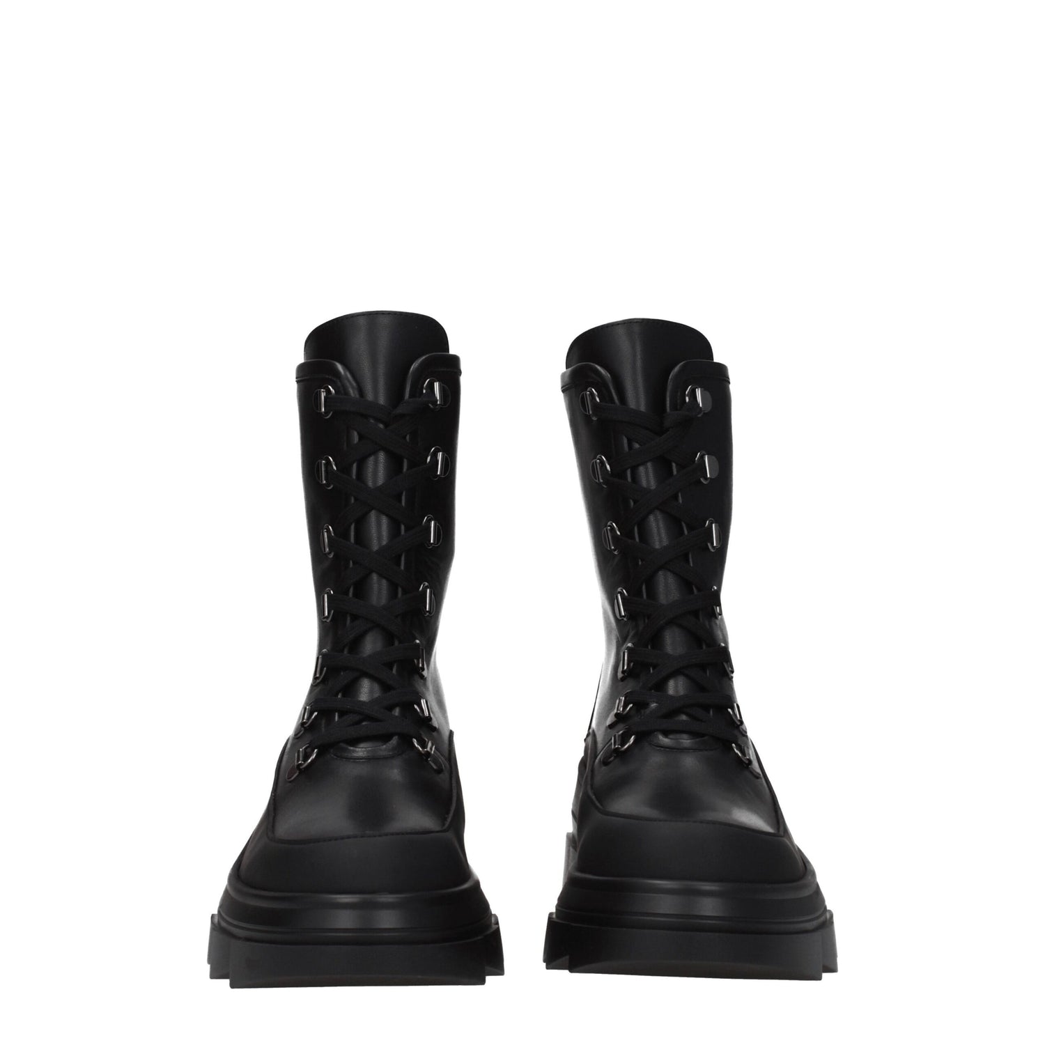 Black Leather Ankle Boots