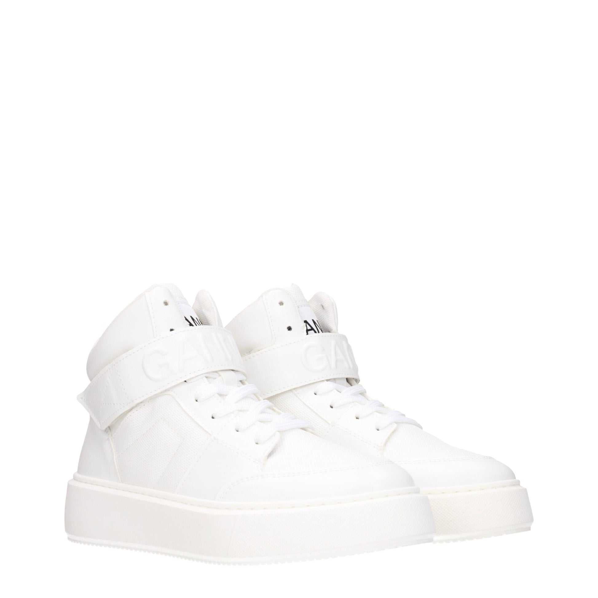 White Leather High Tops