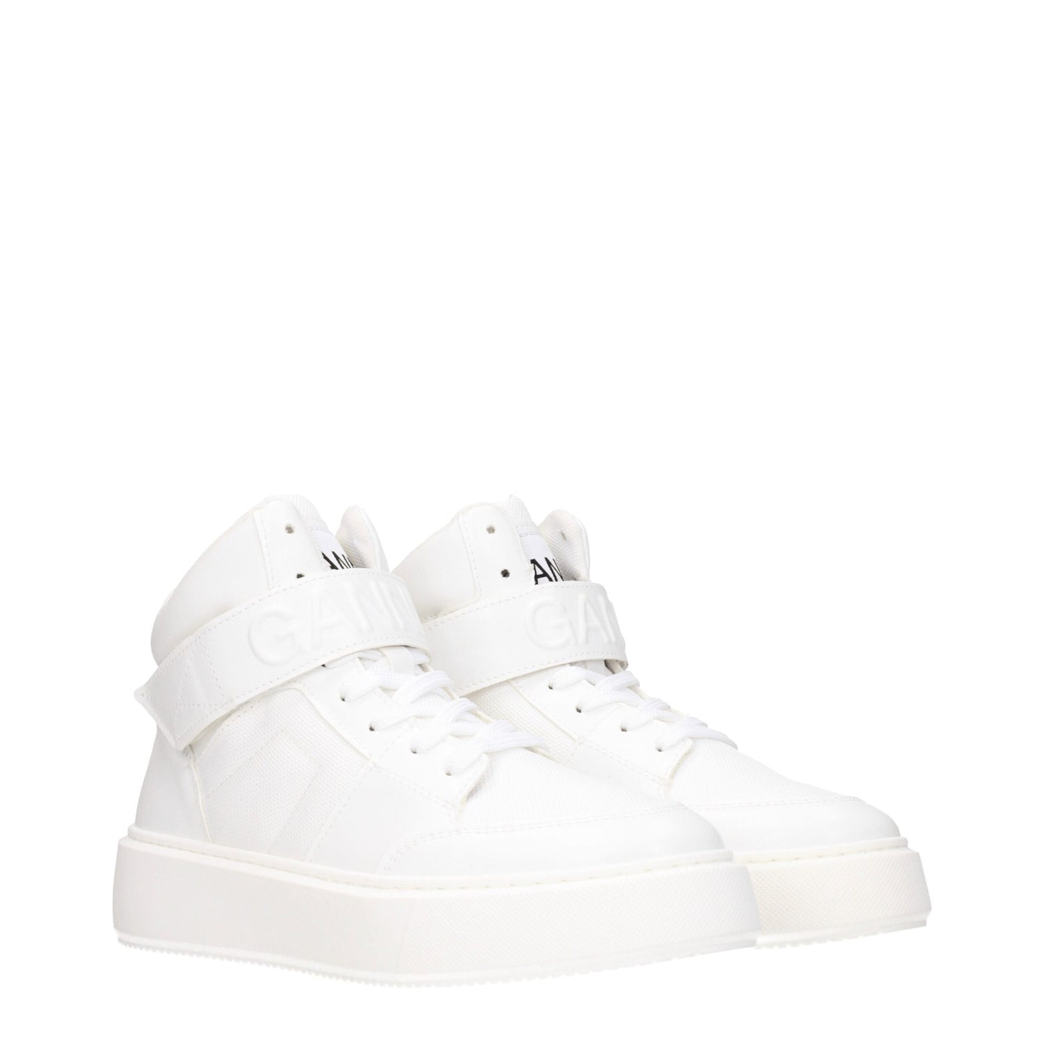White Leather High Tops