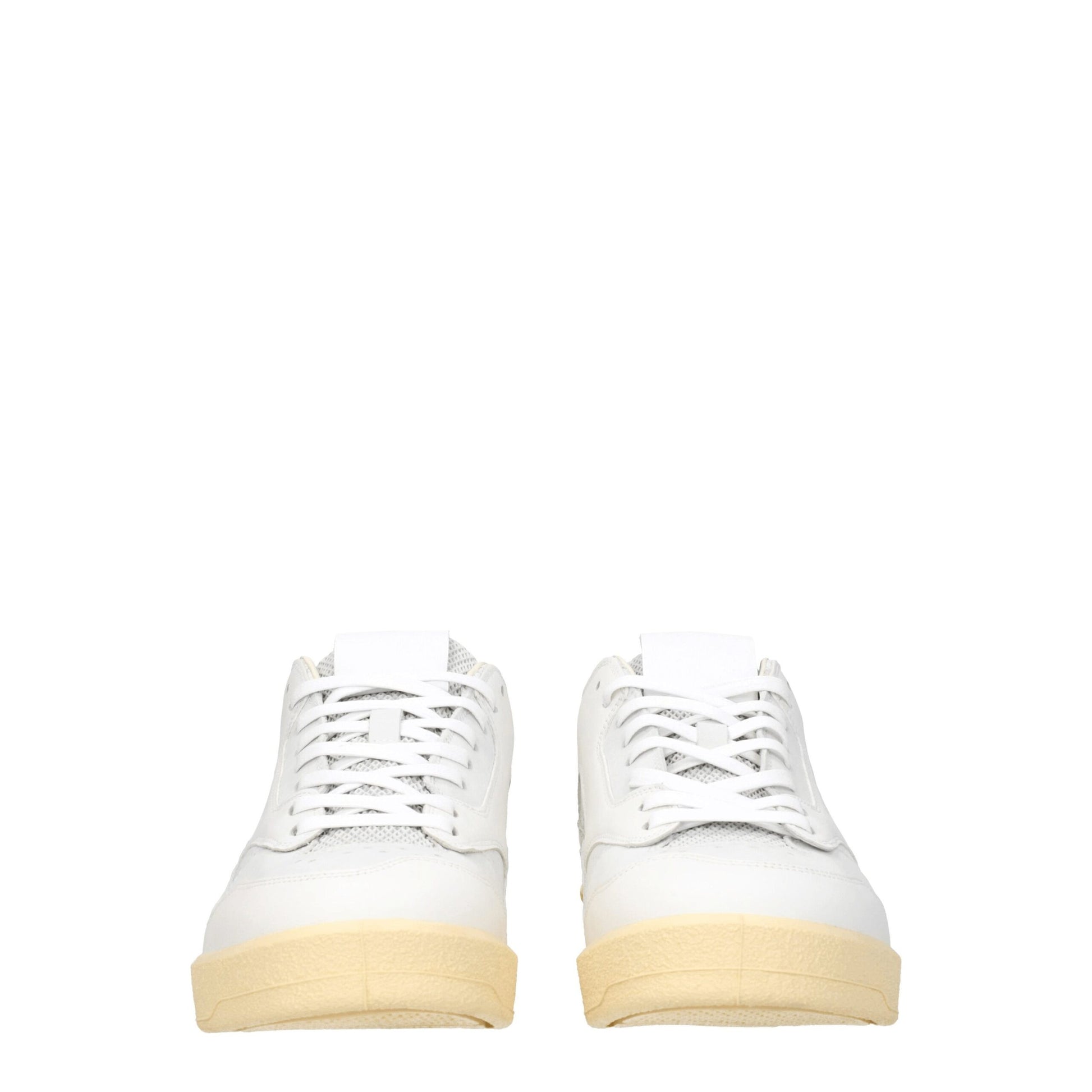 White Leather Low Tops