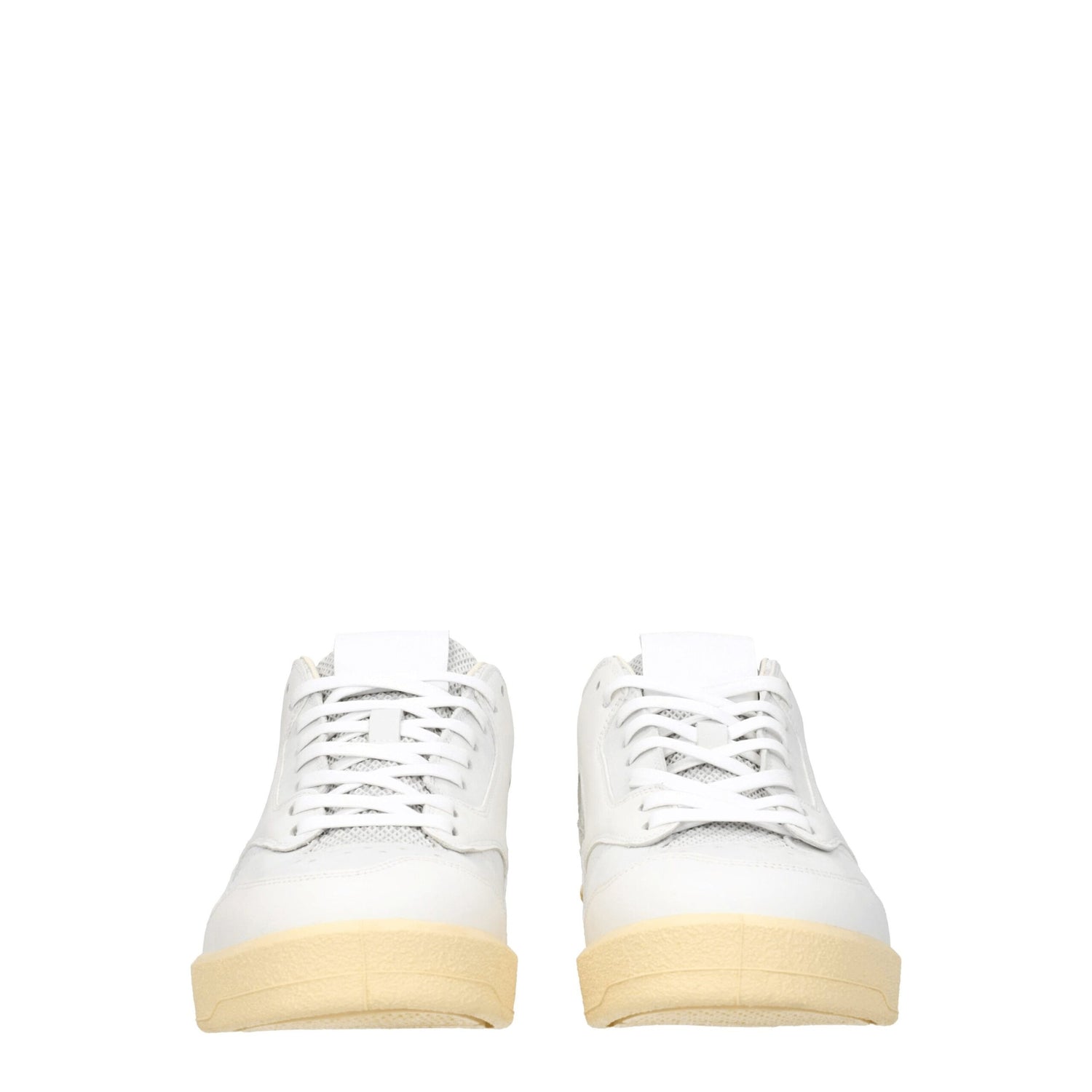 White Leather Low Tops